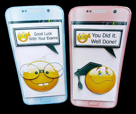 Graduation and Test Smart Phone Toppers by Diane  Hitchcox