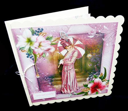 Art Deco Lady in Pink Mini Ki by Diane  Hitchcox