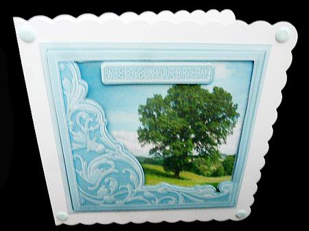 Oak Tree 6in x 6in Decoupage by Diane  Hitchcox