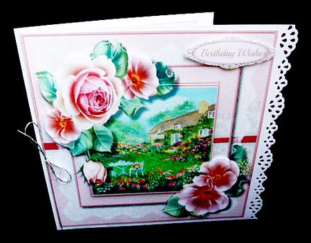 8x8 Mini Kit, Beautiful Rose Cottage  by Diane  Hitchcox
