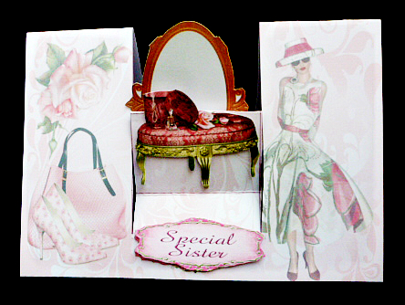 Pretty Pink Centre Stepped Card Mini Kit by Diane  Hitchcox