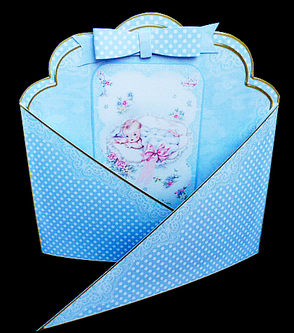 Baby Boy Blue Cross Faux Pocket Cf Mini Kit by Diane  Hitchcox