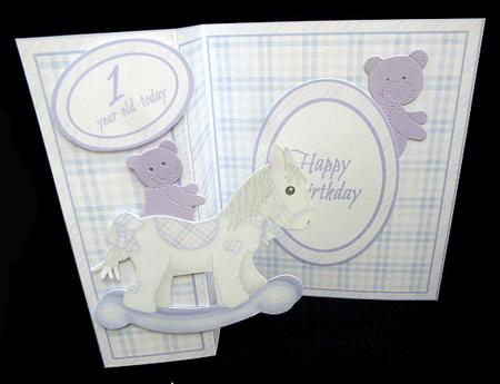 Fb Blue Rocking Horse by Diane  Hitchcox