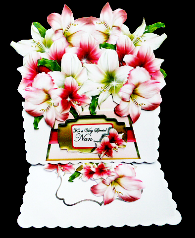 Hand-tied Bouquet - Pink Amaryllis - Mini Kit by Diane  Hitchcox