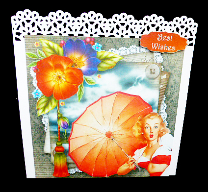 Spring Showers 8x8 Quick Topper by Diane  Hitchcox
