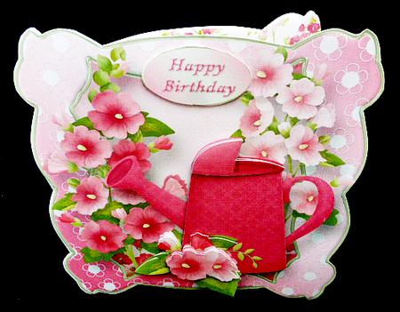 Among the Hollyhocks - Shaped Card Mini Kit by Diane  Hitchcox