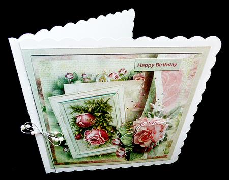 Vintage Rose 7.5 Card with Decoupage by Diane  Hitchcox