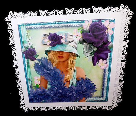 The Purple Rose Flapper Card Front Kit by Diane  Hitchcox