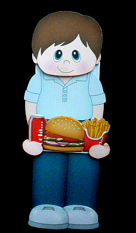 3D on the Shelf Card Kit - Take Away Burger Night Man Birke by Diane  Hitchcox