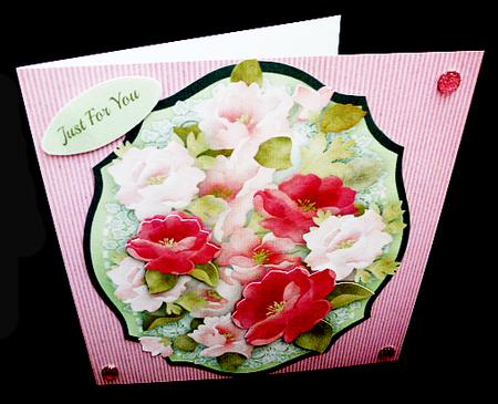 Beautiful Roses on a Ornate Mat  by Diane  Hitchcox