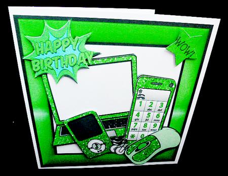 Green Glitter Mp3 Player, Laptop, Mobile 8x8 Mini Kit by Diane  Hitchcox