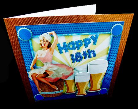 Pin Ups and Beer Enjoy You 18th Bitrhday by Diane  Hitchcox
