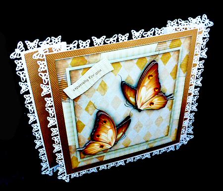 Beautiful Butterflies Cream & Brown Mini Kit by Diane  Hitchcox