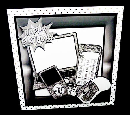 Silver Glitter Mp3 Player, Laptop, Mobile 8x8 Mini Kit by Diane  Hitchcox