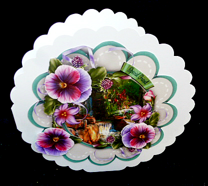 Garden Waterfall and Pansy's by Diane  Hitchcox