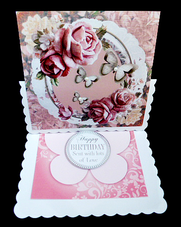Pink Roses Card by Diane  Hitchcox