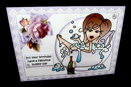 Dottie Has a Bubbly Birthday Quick Card by Diane  Hitchcox