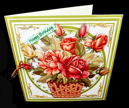 Beautiful Basket of Summer Roses  by Diane  Hitchcox