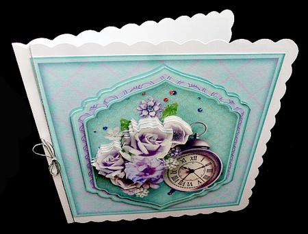 Floral Clock - Shaped Layers Card Mini Kit by Diane  Hitchcox