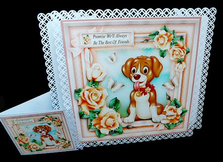 Cute Puppy Friend Card Mini Kit by Diane  Hitchcox