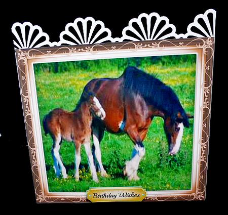 Beautiful Clydesdale Horse with Foal by Diane  Hitchcox