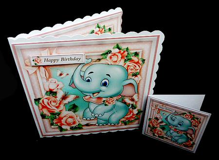 Baby Girl Birthday Card Mini Kit by Diane  Hitchcox