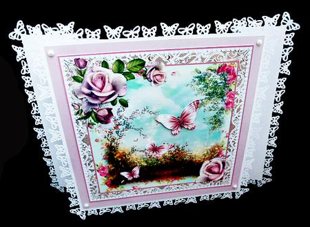 Beautiful Butterfly Garden Card Front Kit by Diane  Hitchcox