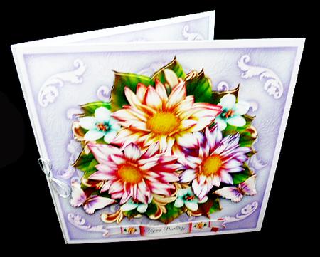 Spring Dahlia Bouquet Card Mini Kit by Diane  Hitchcox