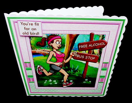 Jogging Humour 8x8 Decoupage Mini Kit by Diane  Hitchcox