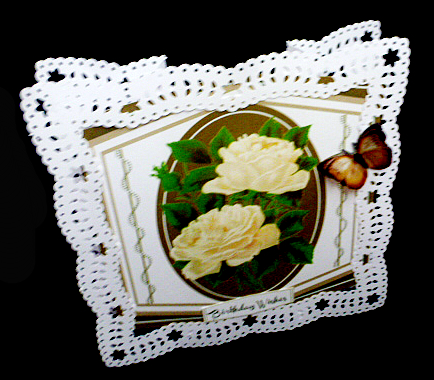 Beautiful Yellow Roses in a Taurpe Frame  by Diane  Hitchcox