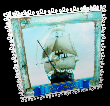 Tall Ship Men Boat Card Decoupage by Diane  Hitchcox