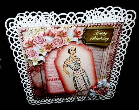 Pink Dress Happy Birthday Oldie Worldy Fashion Mini Kit by Diane  Hitchcox