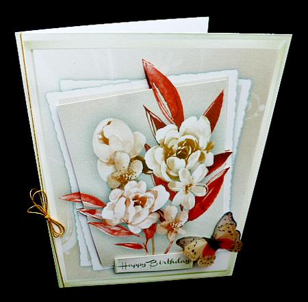 Lovely Peach Florance Watre Coloured Flowers  by Diane  Hitchcox