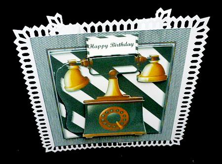 Male Card Vintage Telephone by Diane  Hitchcox
