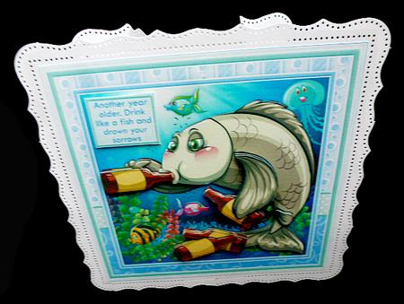 No Wonder We Drink Like Fish 8x8 Decoupage Mini Kit by Diane  Hitchcox