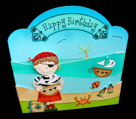 3D Pirate Pop Out Card Kit by Diane  Hitchcox