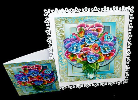 Pansies Bouquet Mini Kit Nr.2 by Diane  Hitchcox