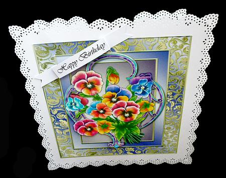 Pansies Bouquet Mini Kit by Diane  Hitchcox