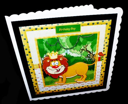 Lion King of the Zoo 7.5 x 7.5 Card by Diane  Hitchcox