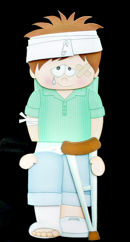 3D on the Shelf Card Kit - Oops Ouch Get Well Graham by Diane  Hitchcox