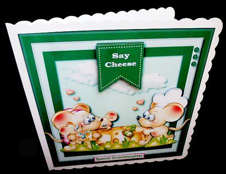 Say Cheese Mice Card Topper by Diane  Hitchcox