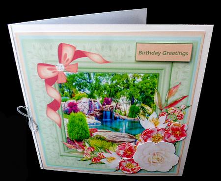 Water Coloured Flowers on Lace  by Diane  Hitchcox
