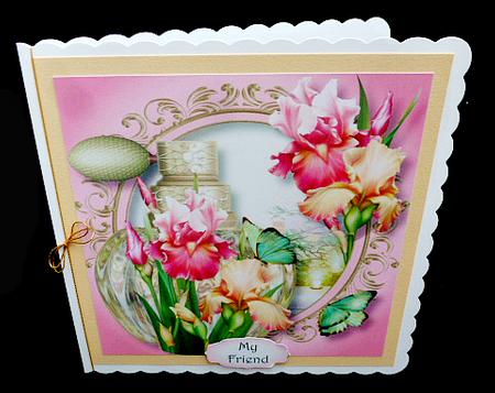 The Scent of Blush Iris 8x8 Quick Topper by Diane  Hitchcox