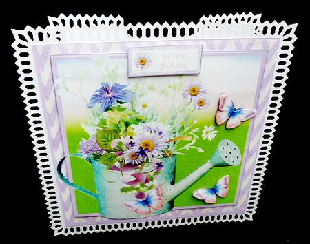 Beautiful Floral Watering Can & Butterflies Mini Kit by Diane  Hitchcox