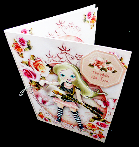 Girl with Guitar Card Mini Kit by Diane  Hitchcox