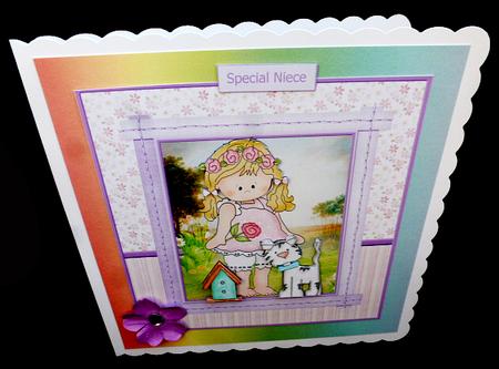 Beth Loves Flowers 7.5 X7.5 Card and Decoupage by Diane  Hitchcox
