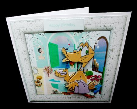 A Day at the Spa 7.5 X7.5 Card and Decoupage by Diane  Hitchcox
