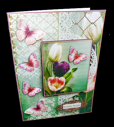 Cardtopper with Matching Envelope Tulips 867 by Diane  Hitchcox