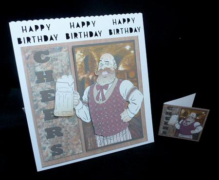 8x8 Birthday Cheers Old Time Bar Tend Mini Kit by Diane  Hitchcox