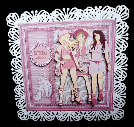 Boho Teenager Fashion 8in x 8in Decoupage Mini Kit by Diane  Hitchcox